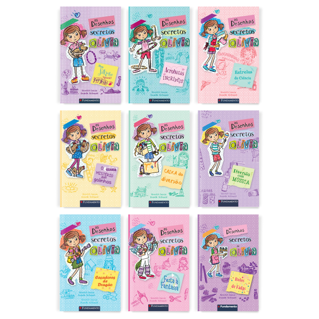 Kit Os Desenhos Secretos de Olívia - 9 Livros (2 ao 10) - Editora Fundamento livro_infantil