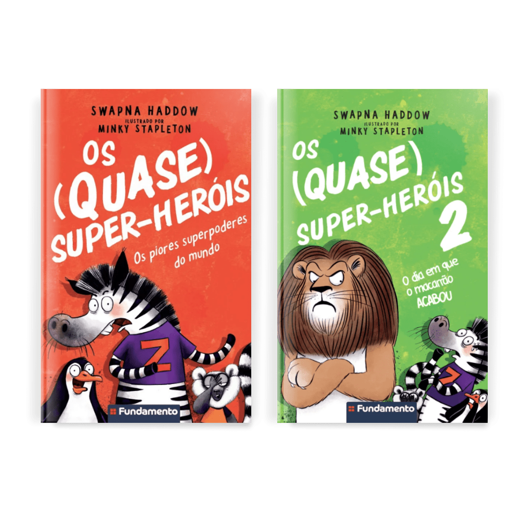 Kit Os Quase Super Heróis - 2 Livros - Editora Fundamento livro_infantil