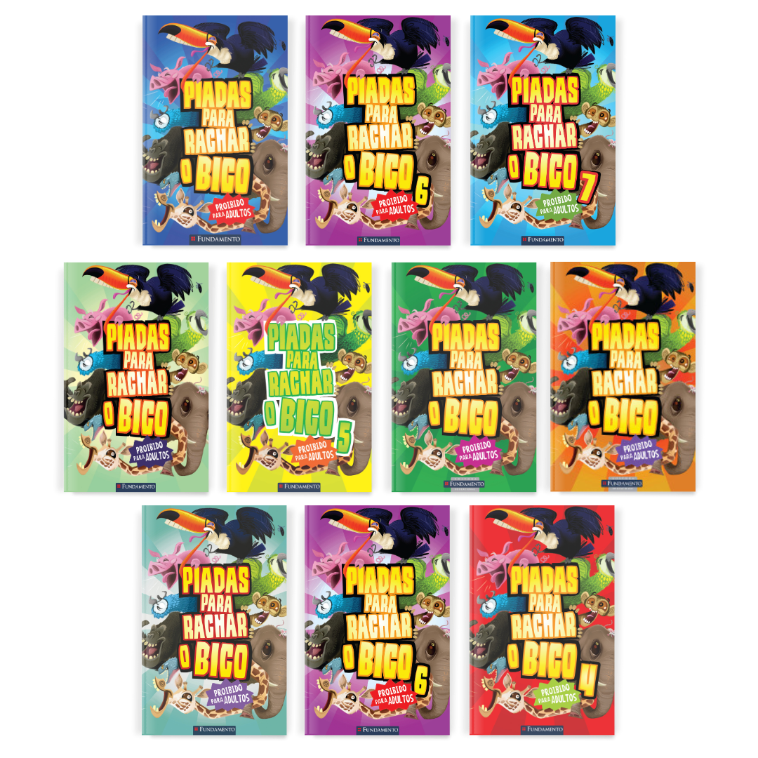 Kit Piadas para Rachar o Bico - 10 Livros - Editora Fundamento livro_infantil