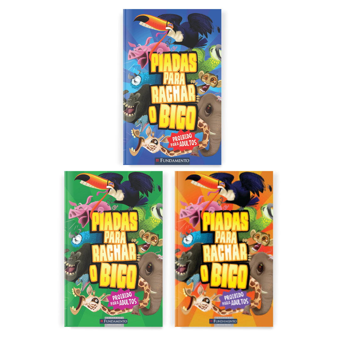 Kit Piadas para Rachar o Bico - 3 Livros - Editora Fundamento livro_infantil