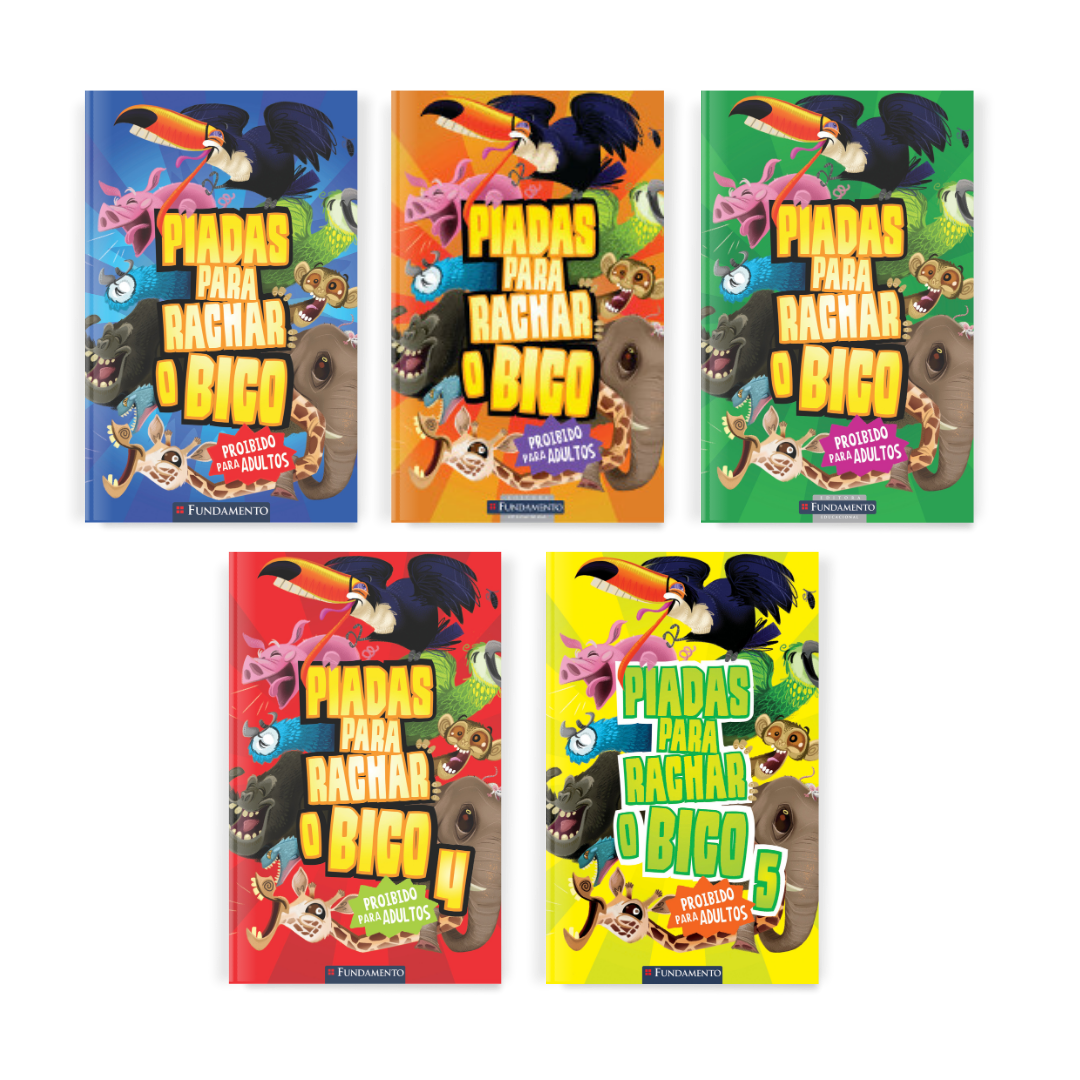 Kit Piadas para Rachar o Bico - 5 Livros - Editora Fundamento livro_infantil