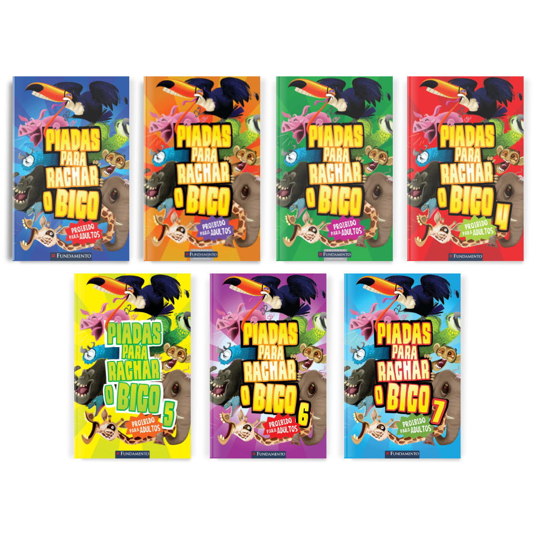 Kit Piadas para Rachar o Bico - 7 Livros - Editora Fundamento livro_infantil