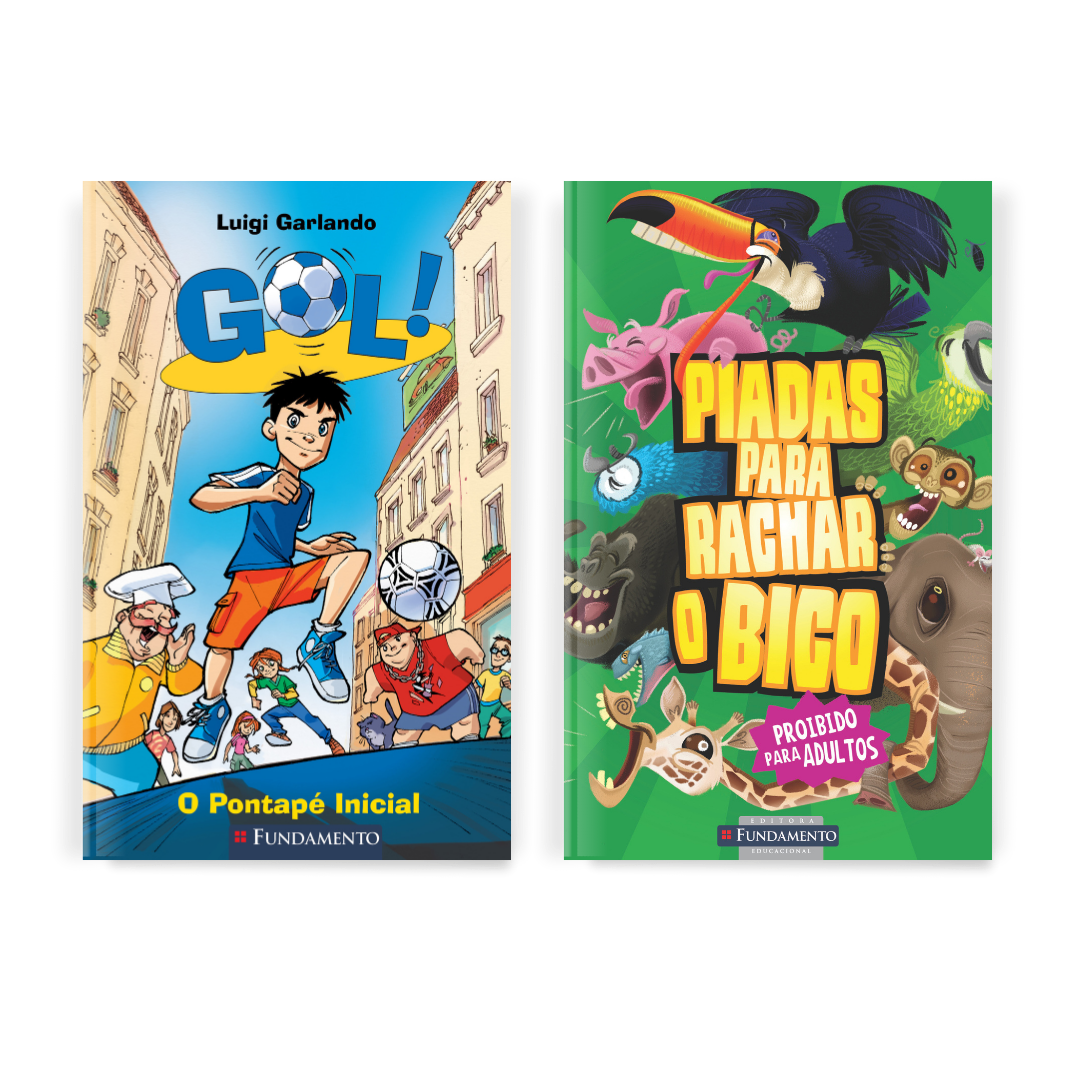 Kit Piadas para Rachar o Bico + Gol - Editora Fundamento livro_infantil