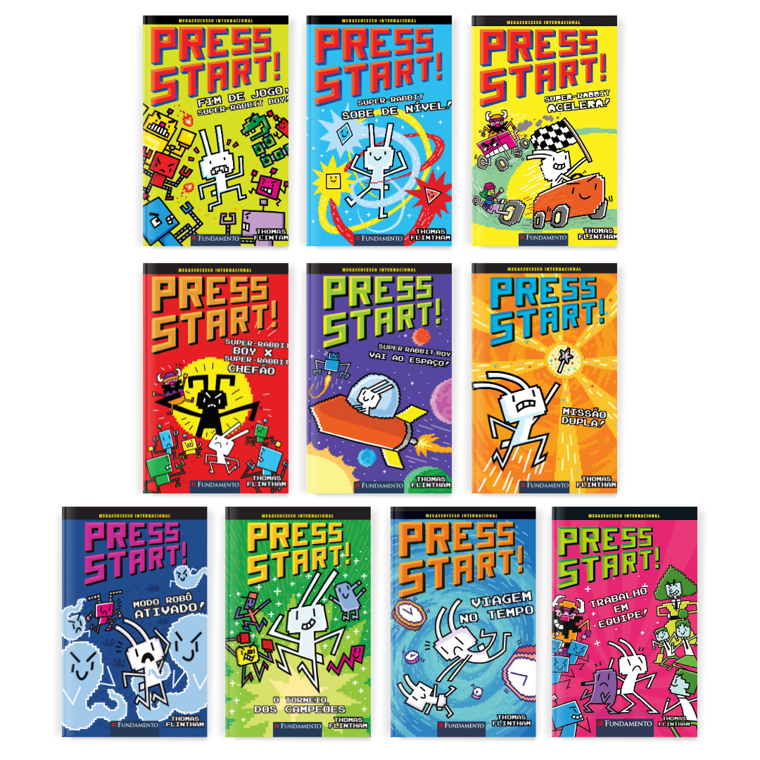 Kit Press Start - 10 Livros (1 ao 10) - Editora Fundamento livro_infantil