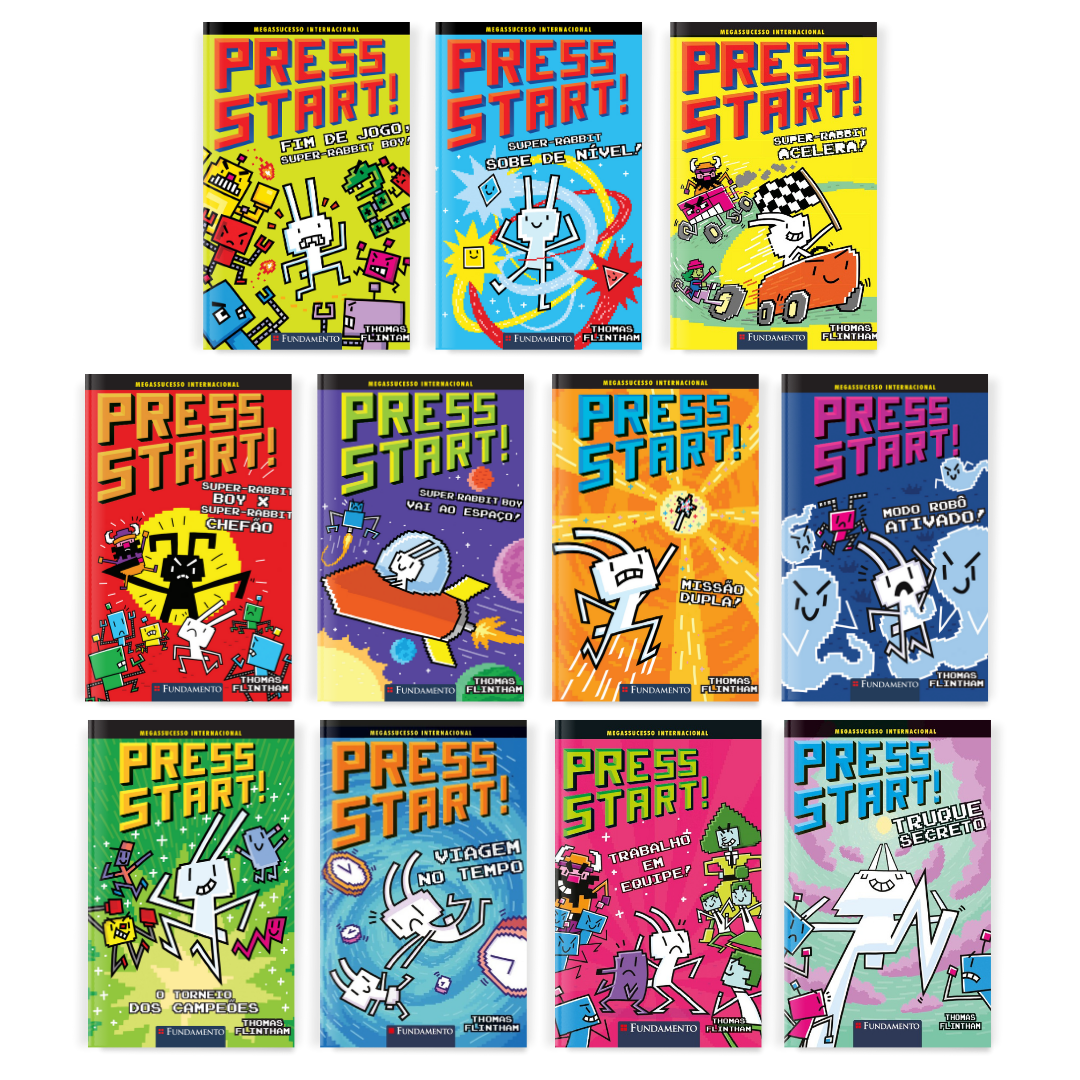 Kit Press Start - 11 Livros (1 ao 11) - Editora Fundamento livro_infantil