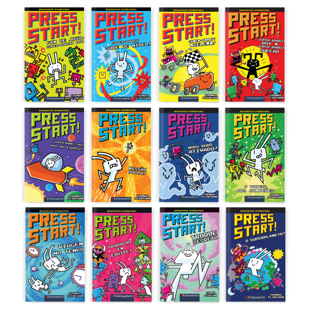 Kit Press Start - 12 Livros (1 Ao 12) - Editora Fundamento livro_infantil