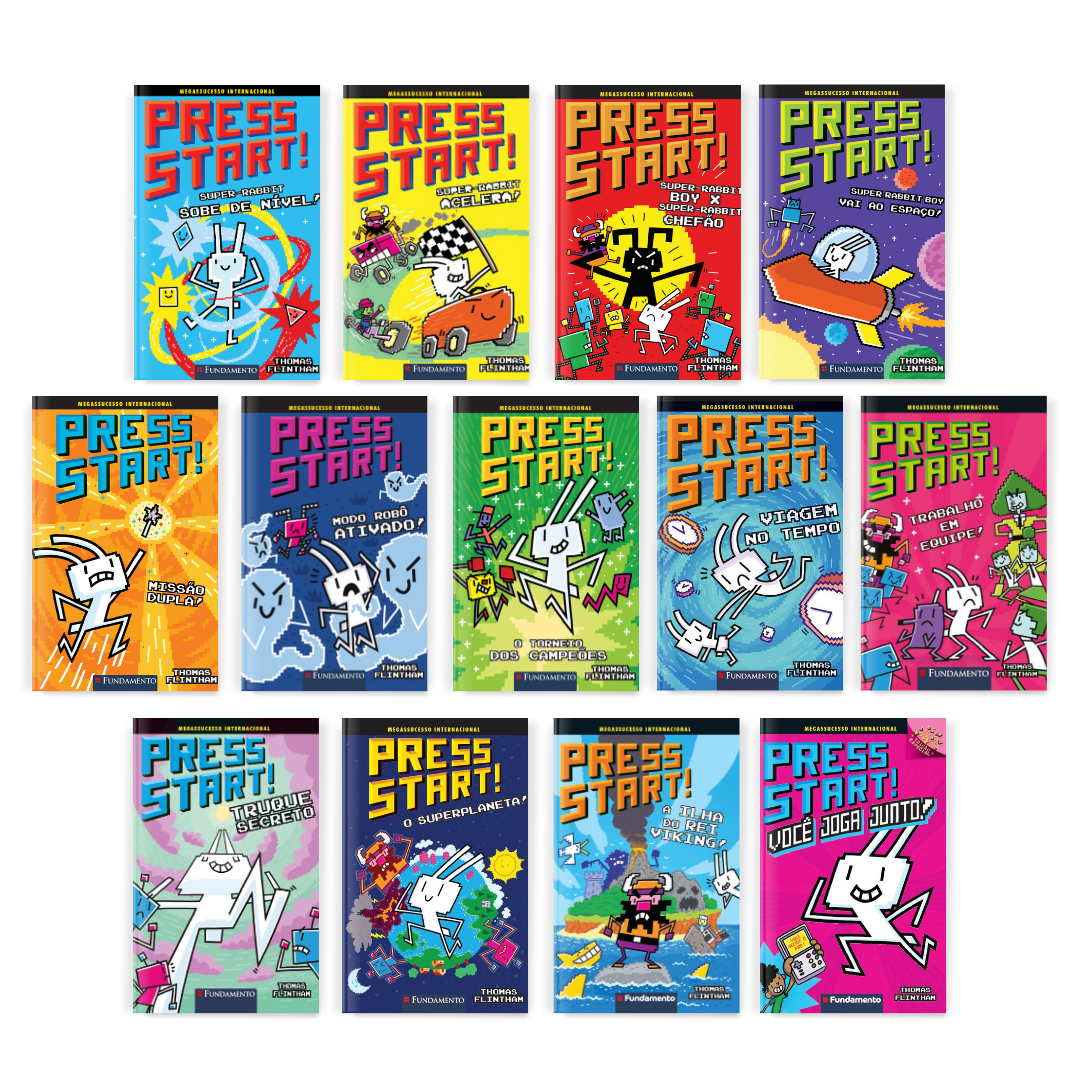 Kit Press Start - 13 Livros (2 ao 14) - Editora Fundamento livro_infantil