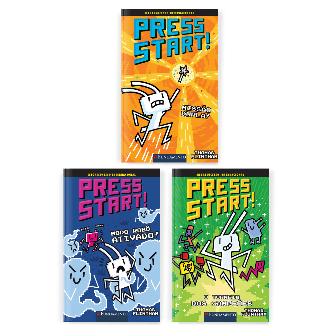 Kit Press Start - 3 Livros (6 ao 8) - Editora Fundamento livro_infantil