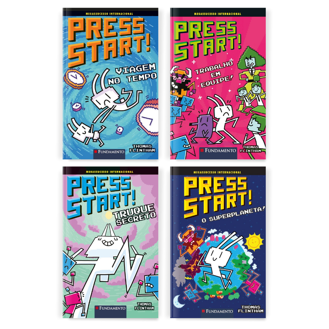 Kit Press Start - 4 Livros (9 ao 12) - Editora Fundamento livro_infantil