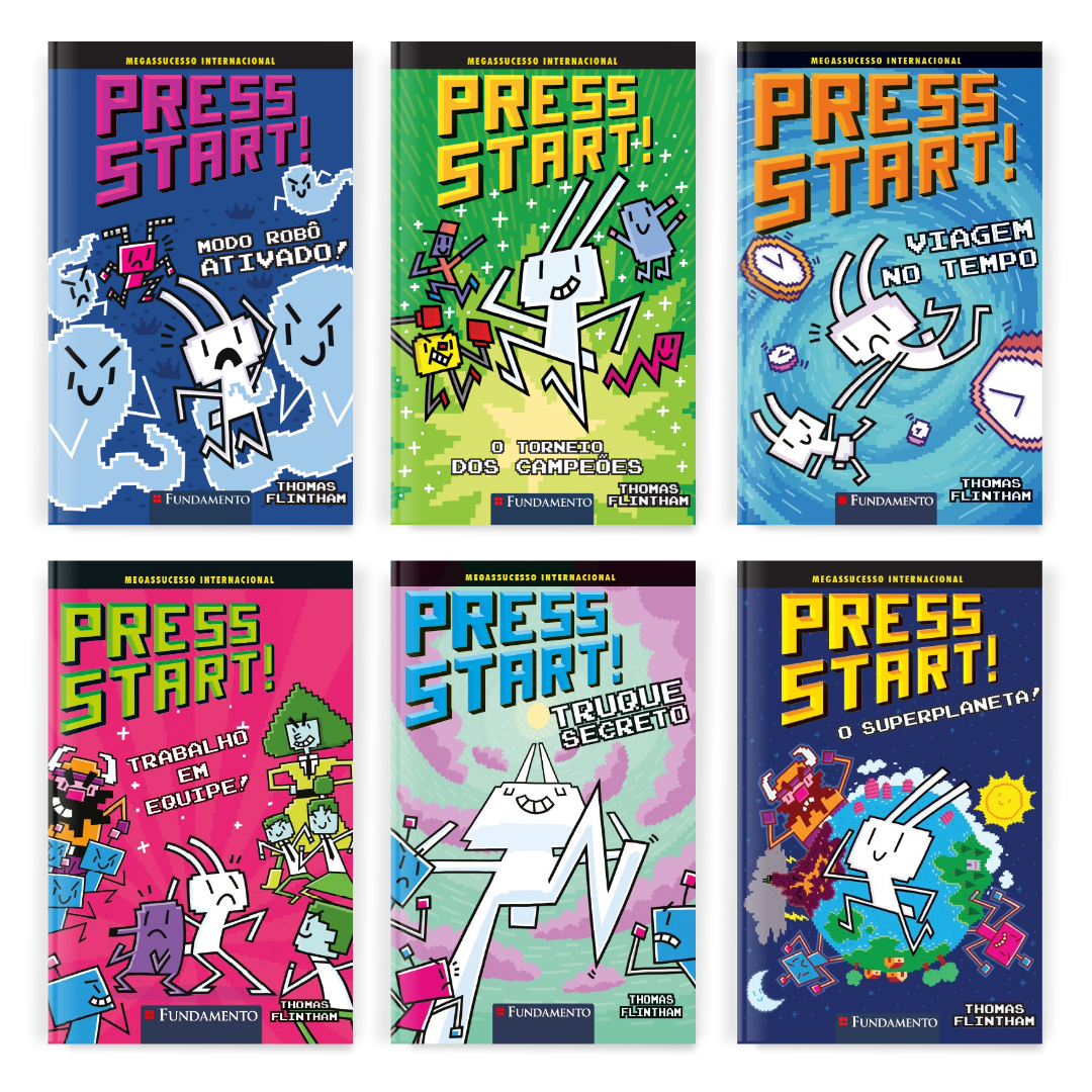 Kit Press Start - 6 Livros (7 ao 12) - Editora Fundamento livro_infantil