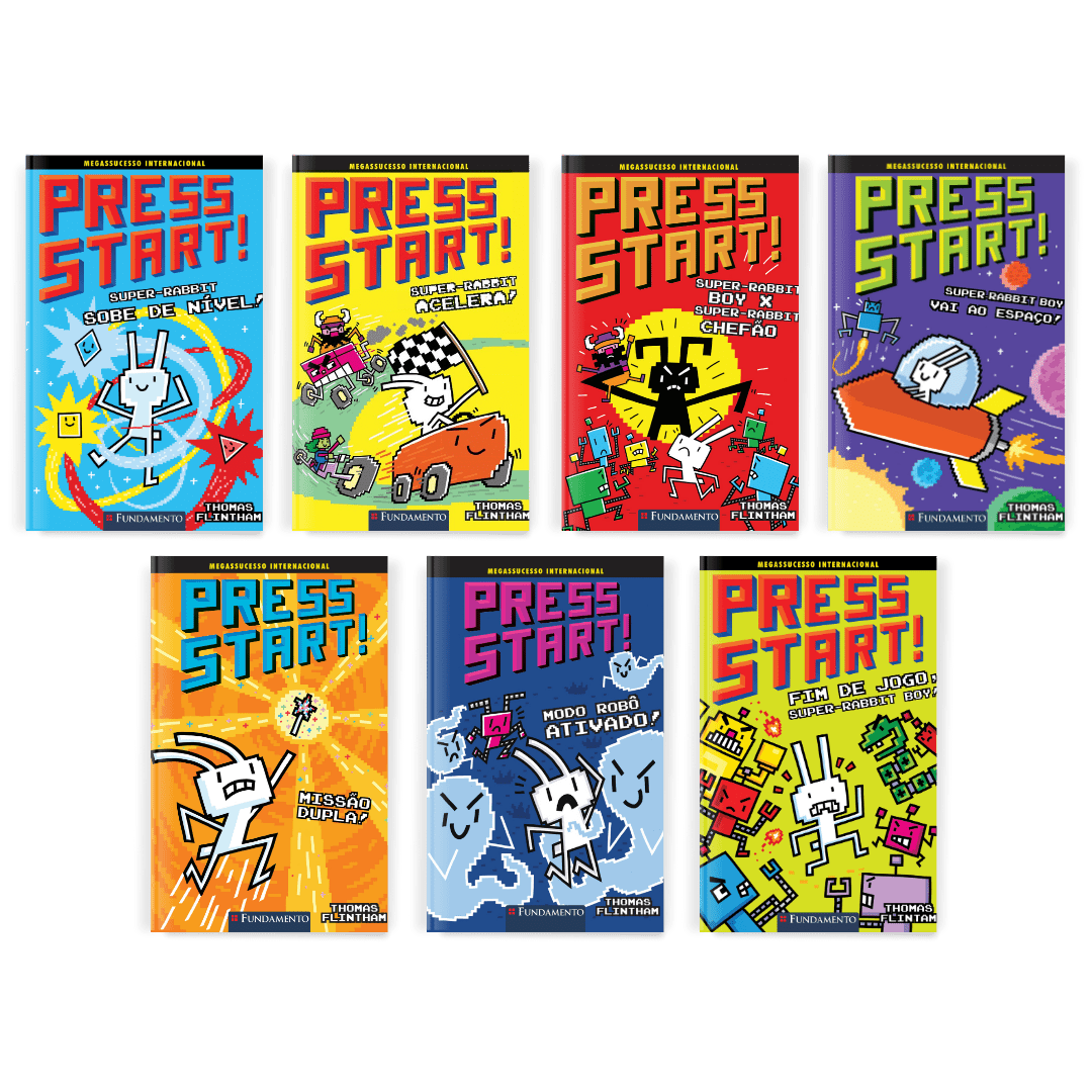 Kit Press Start - 7 Livros (1 ao 7) - Editora Fundamento livro_infantil