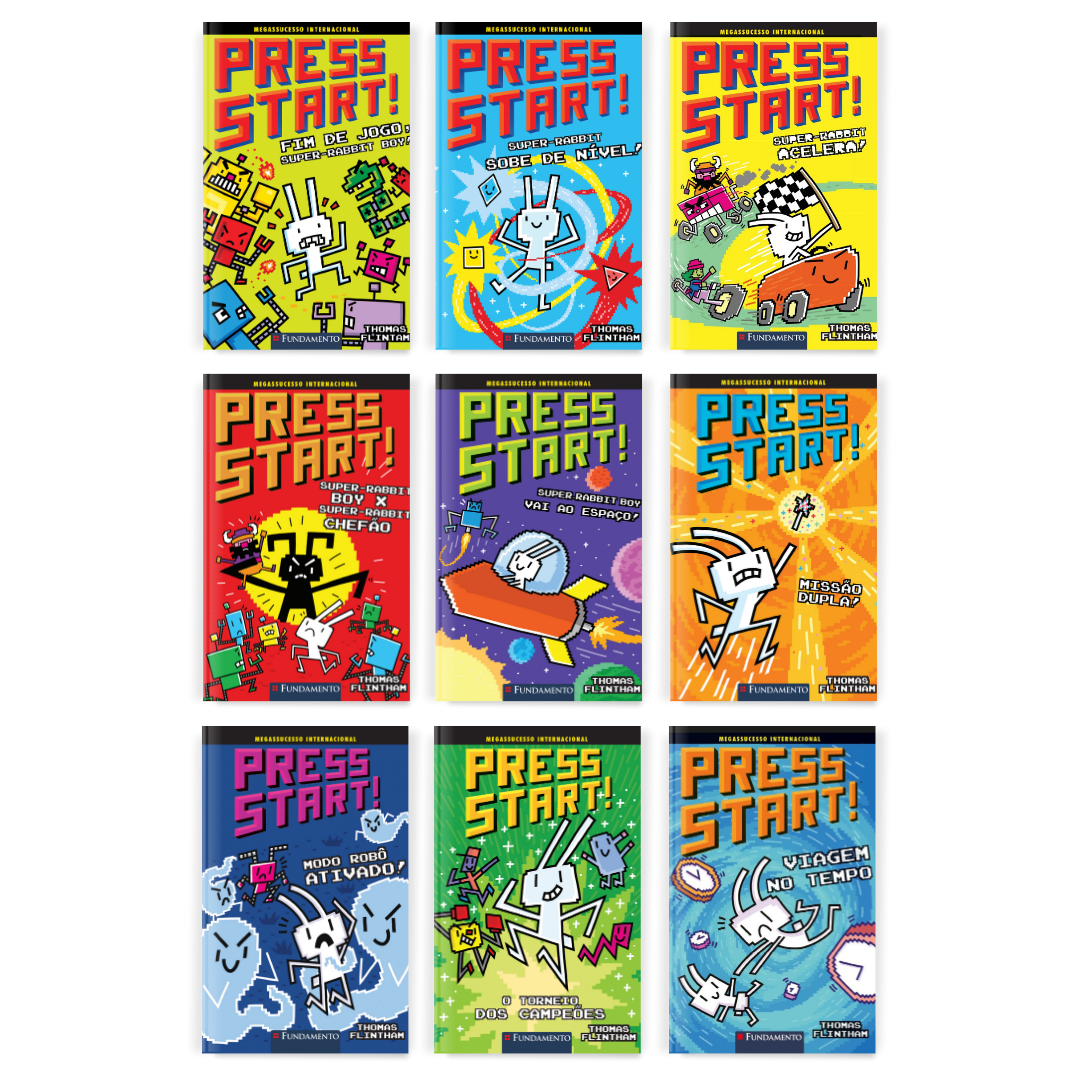 Kit Press Start - 9 Livros (1 ao 9) - Editora Fundamento livro_infantil