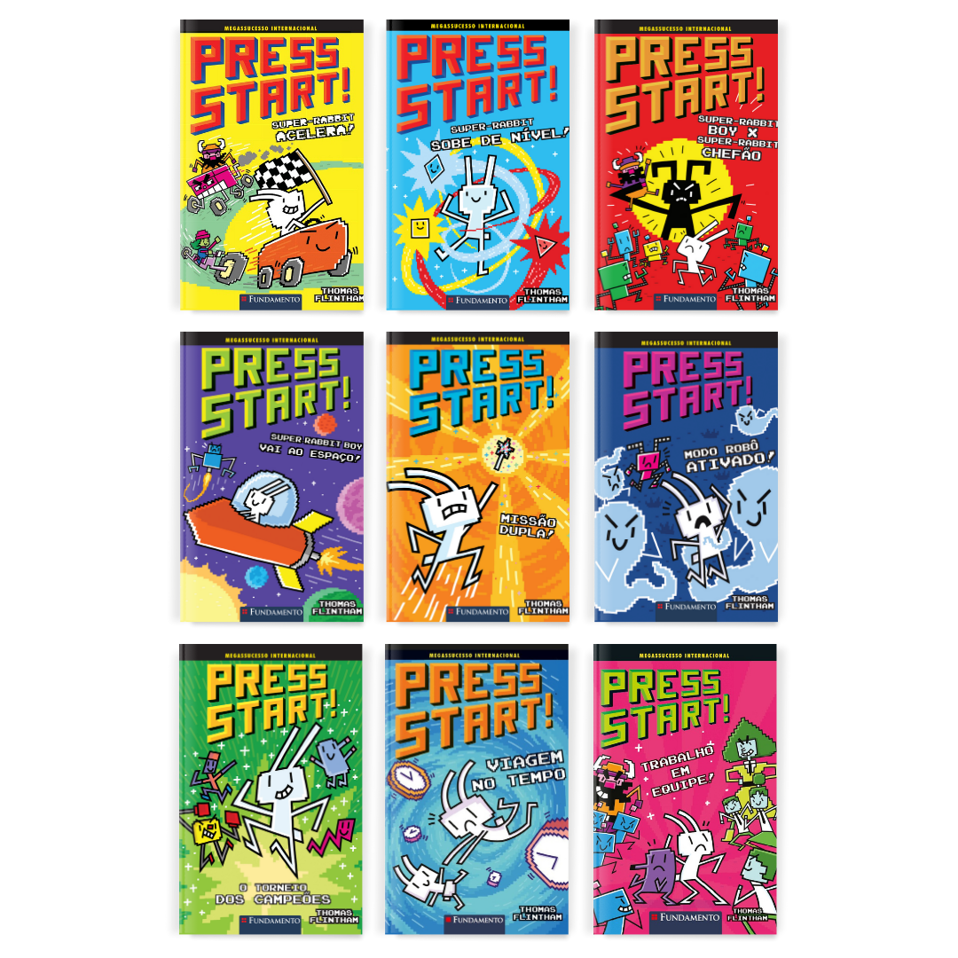 Kit Press Start - 9 Livros (2 ao 10) - Editora Fundamento livro_infantil