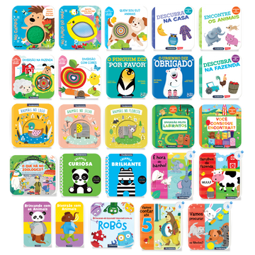 Kit Primeiros Aprendizados - 25 Livros para Bebês - Editora Fundamento livro_infantil