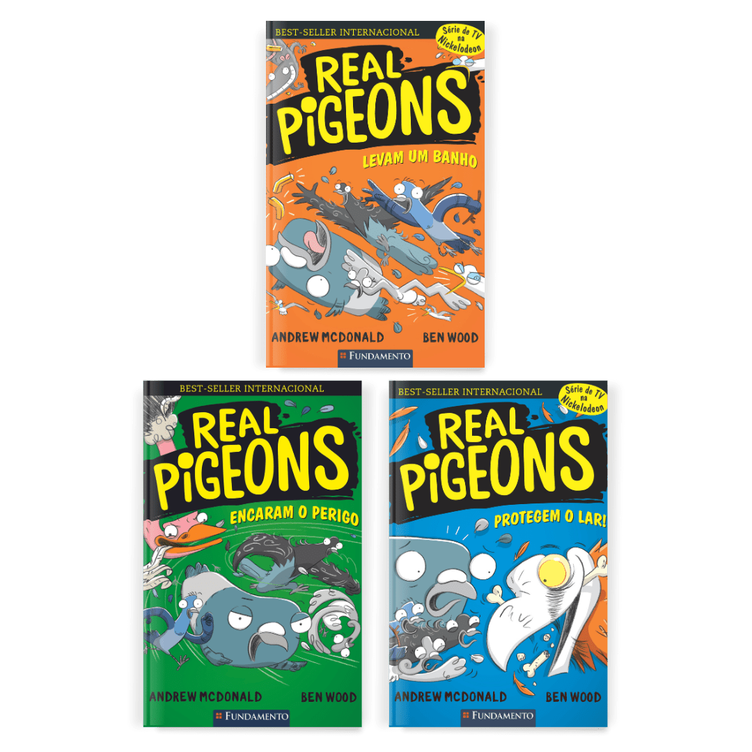 Kit Real Pigeons - 3 Livros (2 ao 4) - Editora Fundamento livro_infantil