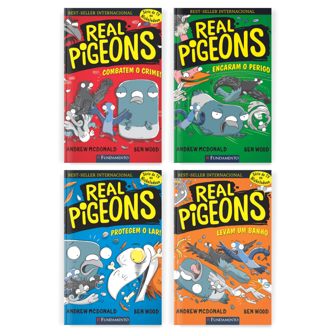 Kit Real Pigeons - 4 Livros (1 ao 4) - Editora Fundamento livro_infantil
