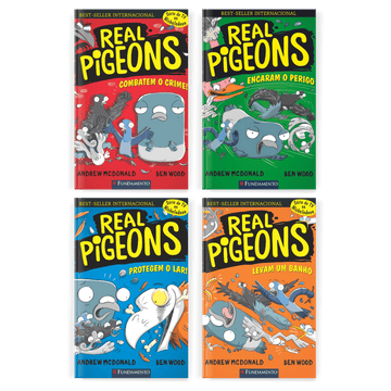 Kit Real Pigeons - 4 Livros (1 ao 4) - Editora Fundamento livro_infantil