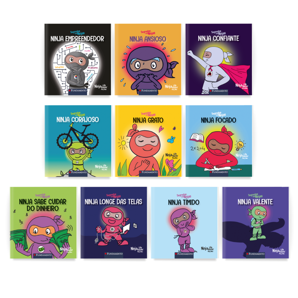 Kit Segredos dos Ninjas - 10 Livros - Editora Fundamento livro_infantil