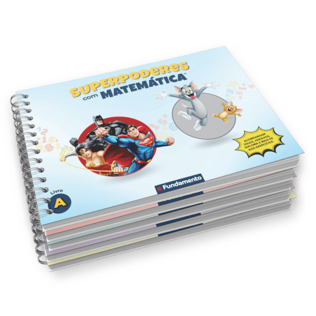 Kit Superpoderes com Matemática + Mundo Alfabeto - Editora Fundamento livro_infantil