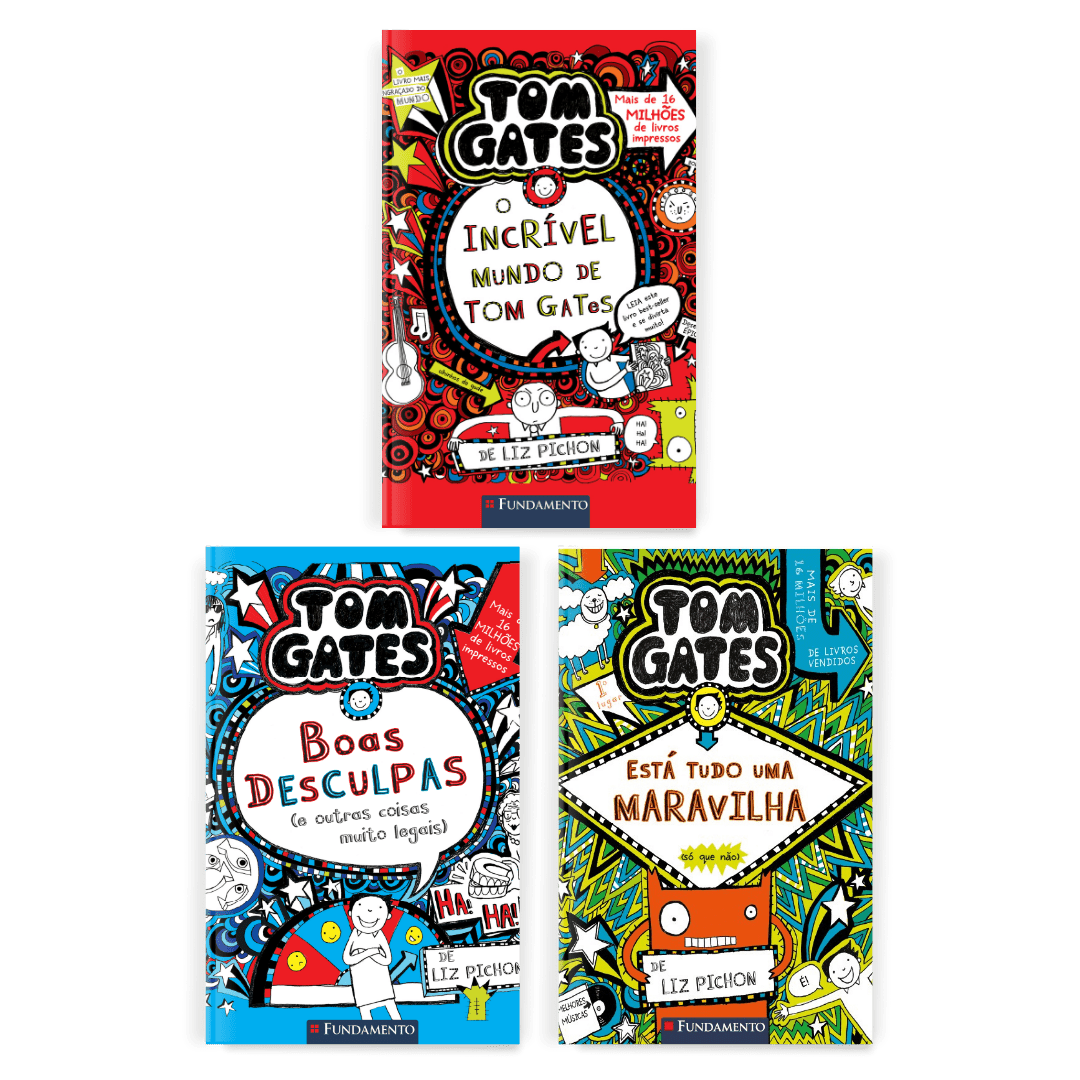 Kit Tom Gates - 3 Livros - Editora Fundamento livro_infantil