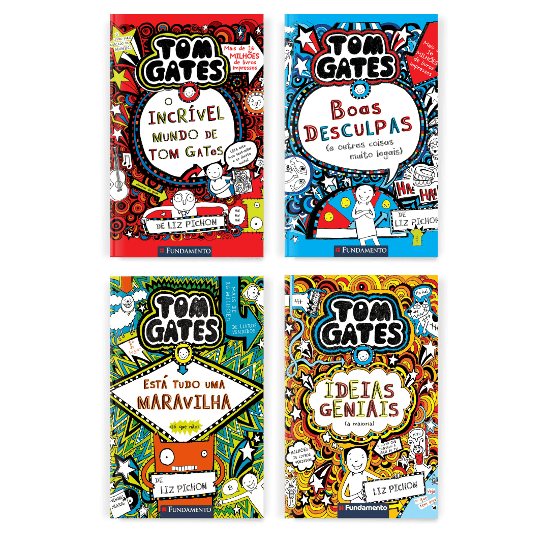 Kit Tom Gates - 4 Livros - Editora Fundamento livro_infantil