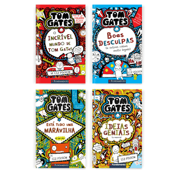 Kit Tom Gates - 4 Livros - Editora Fundamento livro_infantil