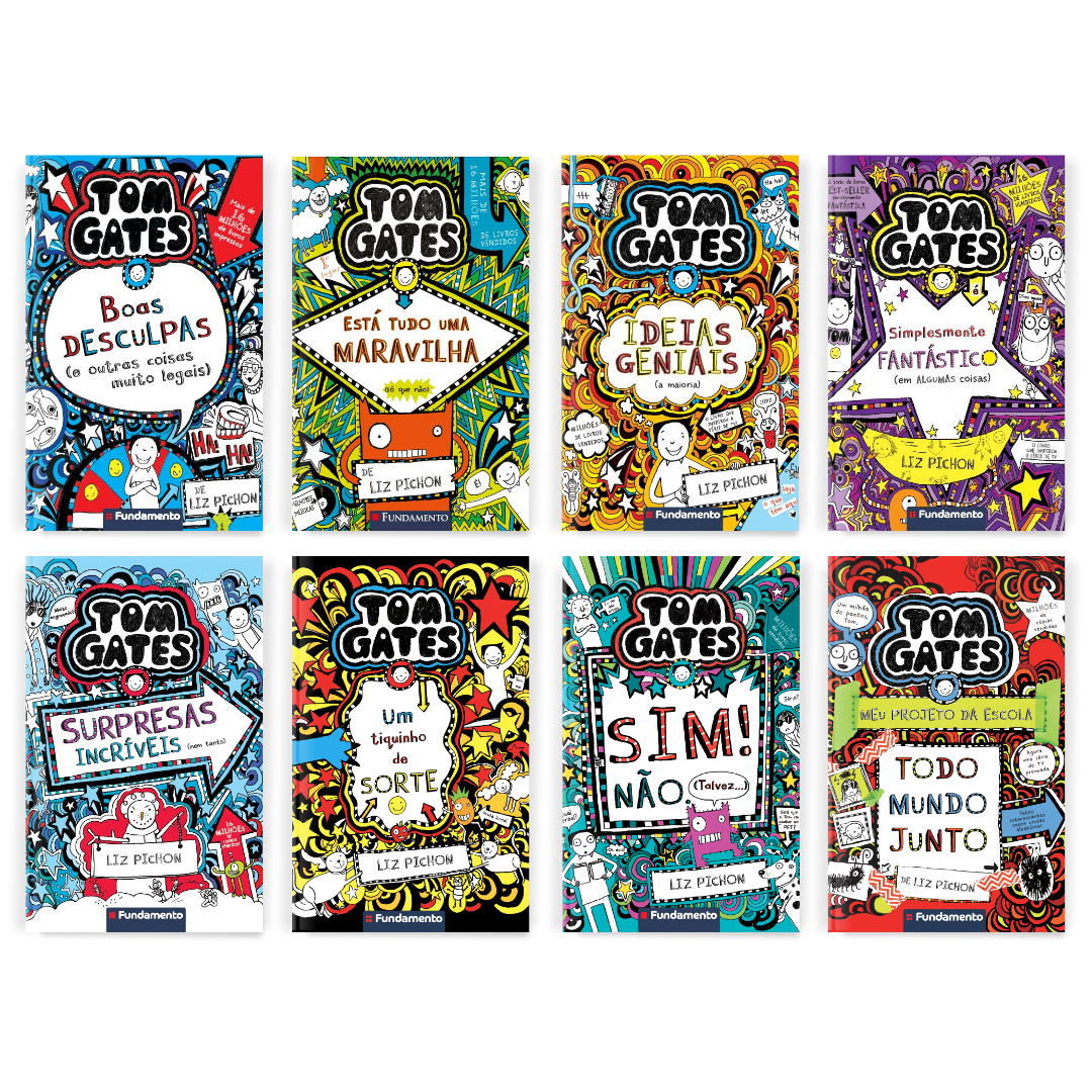 Kit Tom Gates - 8 Livros (2 ao 9) - Editora Fundamento livro_infantil