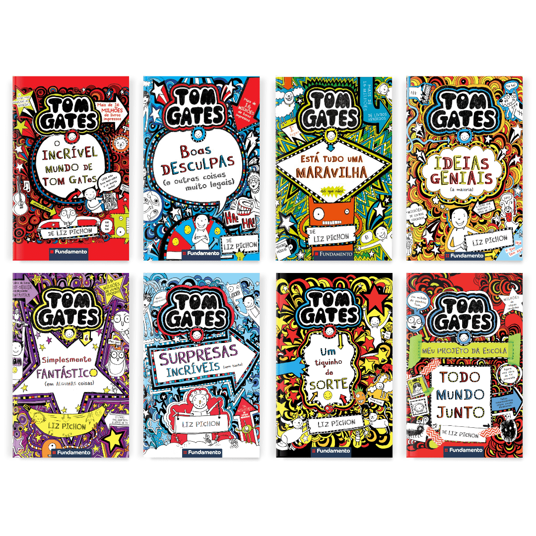 Kit Tom Gates - 8 Livros - Editora Fundamento livro_infantil