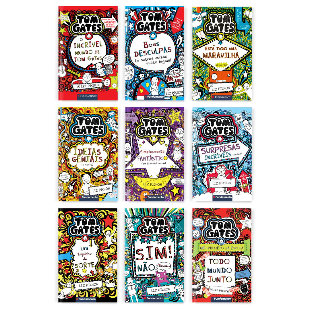Kit Tom Gates - 9 Livros - Editora Fundamento livro_infantil