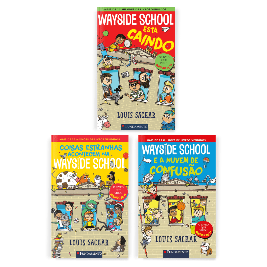 Kit Wayside School - 3 Livros (2 Ao 4) - Editora Fundamento livro_infantil