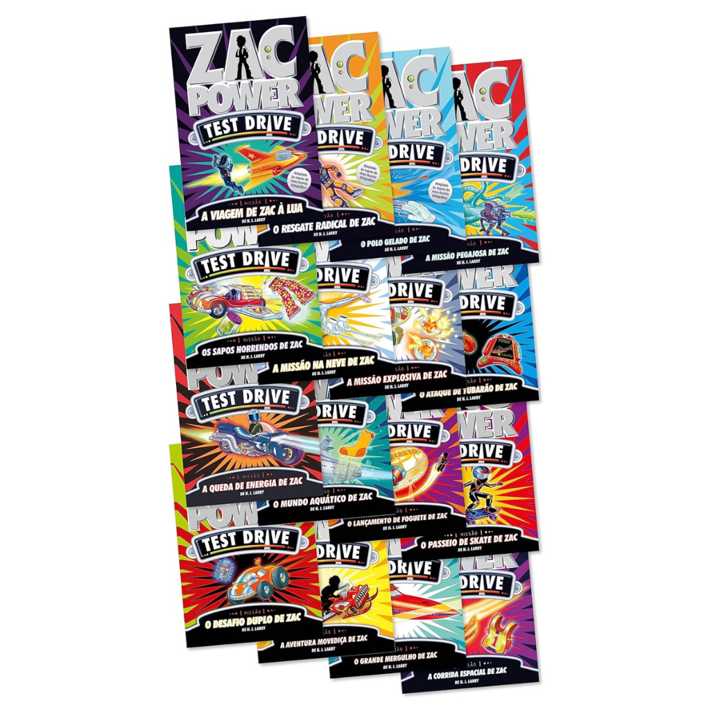 Kit Zac Power Test Drive - 16 Livros - Editora Fundamento livro_infantil