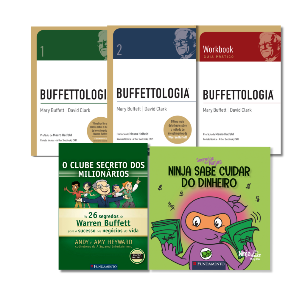 Kit Pais e Filhos Investidores: Buffettologia + 2 Livros Infantis sobre Educação Financeira