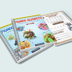 Kit Mundo Alfabeto - 2 Livros de Alfabetização + Acesso a Videoaulas Dinâmicas