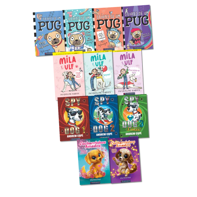 Kit 12 Livros Infantis de Pets