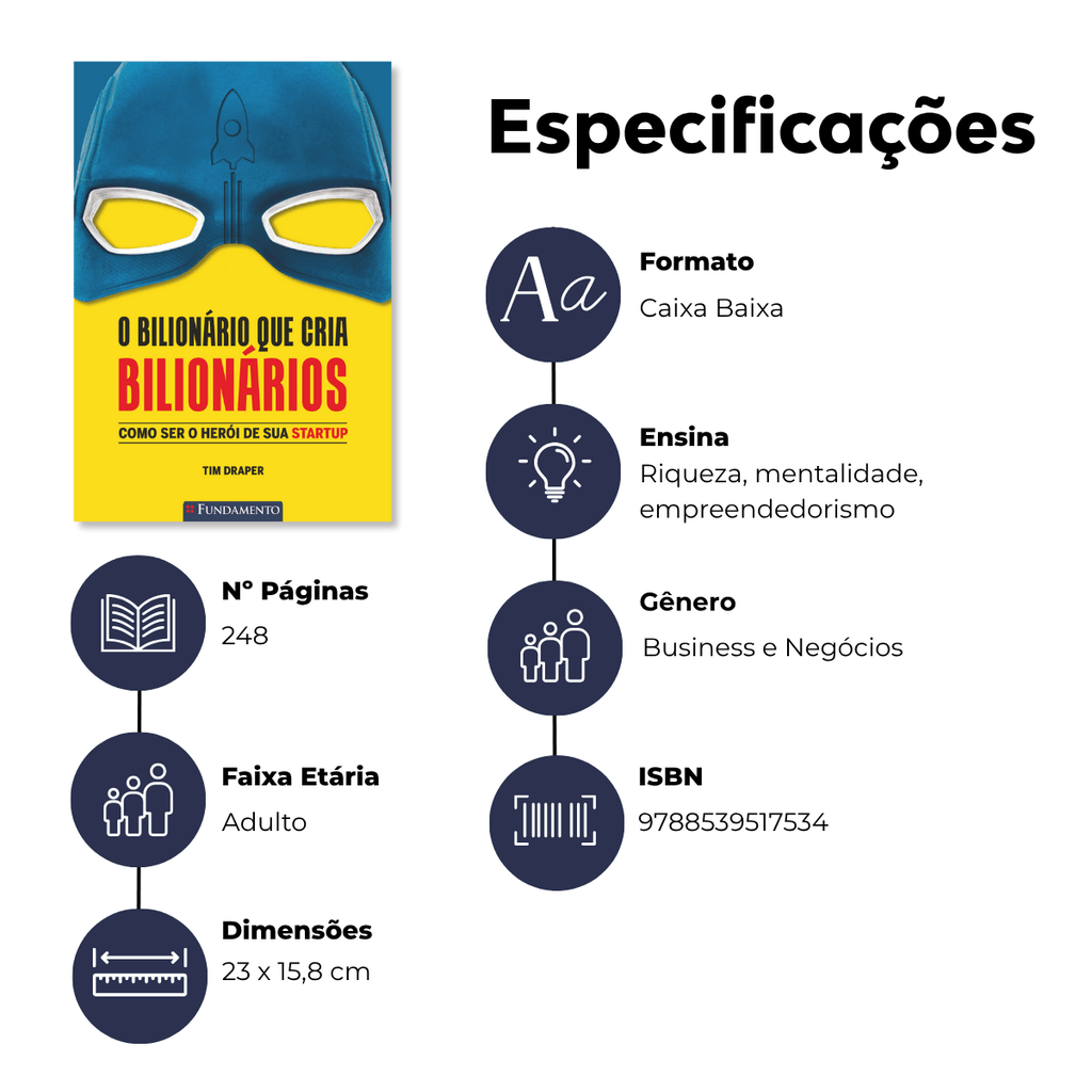 o Bilionário Que Cria Bilionários - Como Ser o Herói de Sua Startup - Editora Fundamento livro_infantil