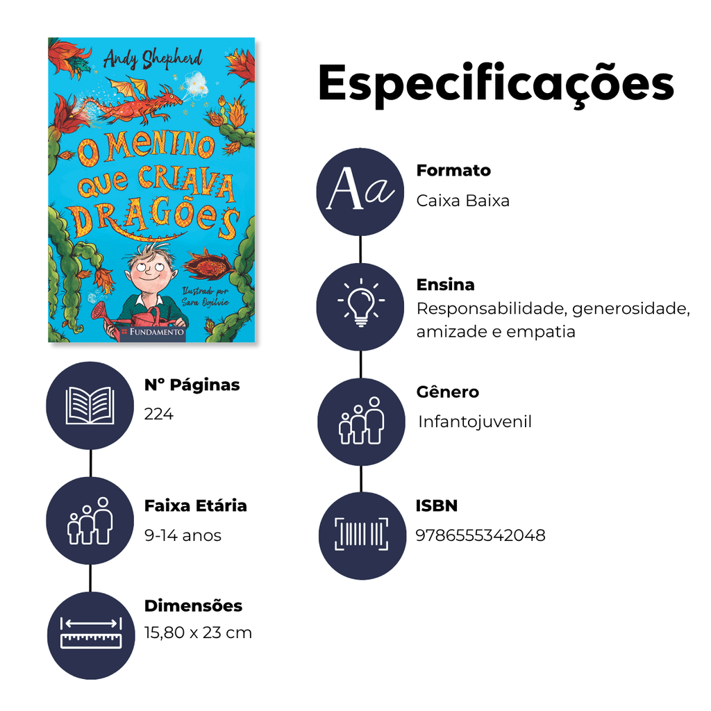 O Menino Que Criava Dragões - Vol. 1 - Editora Fundamento livro_infantil
