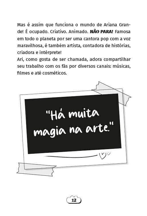 O Mundo de Ariana Grande - o Melhor Guia Extraoficial para Fãs - Editora Fundamento livro_infantil