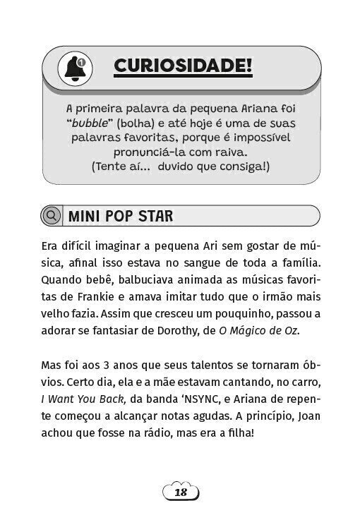 O Mundo de Ariana Grande - o Melhor Guia Extraoficial para Fãs - Editora Fundamento livro_infantil
