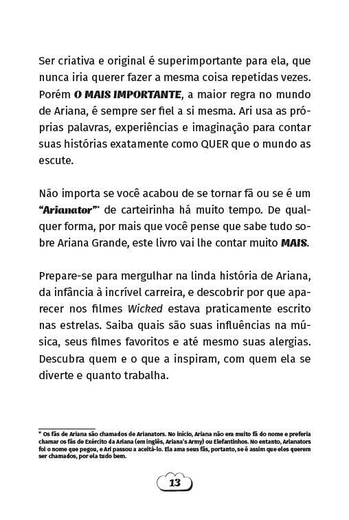 O Mundo de Ariana Grande - o Melhor Guia Extraoficial para Fãs - Editora Fundamento livro_infantil