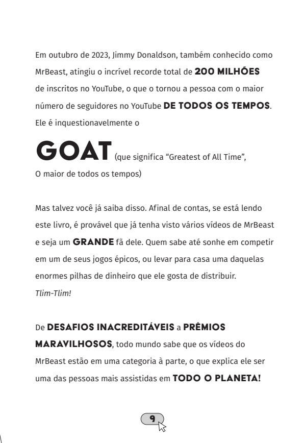 o Mundo de Mr Beast - o Melhor Guia Extraoficial para Fãs - Editora Fundamento livro_infantil