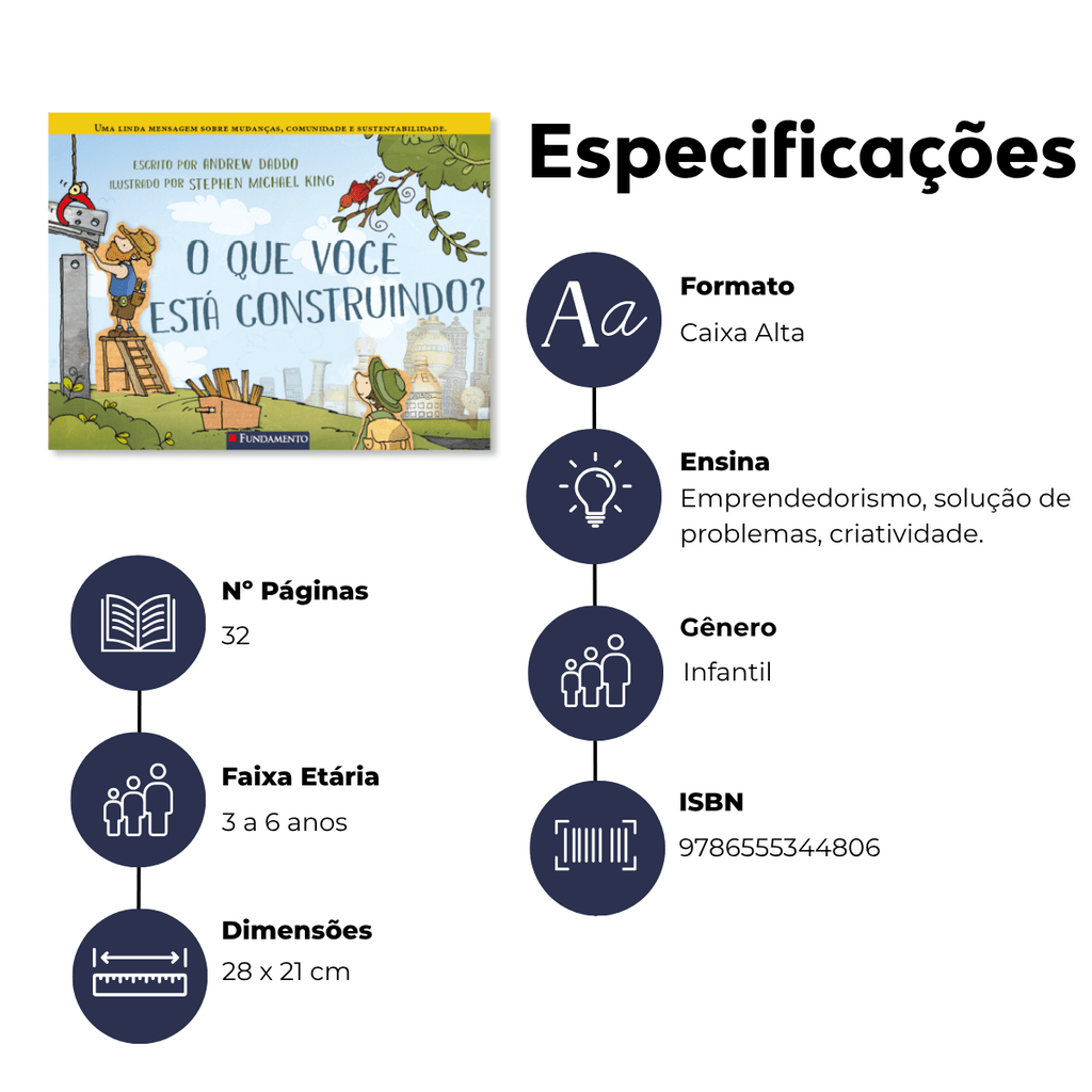 O Que Você Está Construindo? - Editora Fundamento livro_infantil