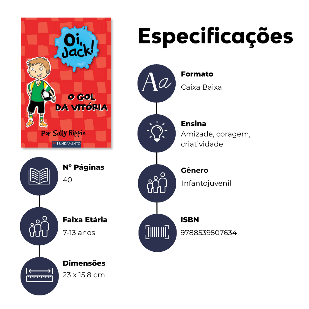 Oi, Jack - o Gol da Vitória - Editora Fundamento livro_infantil