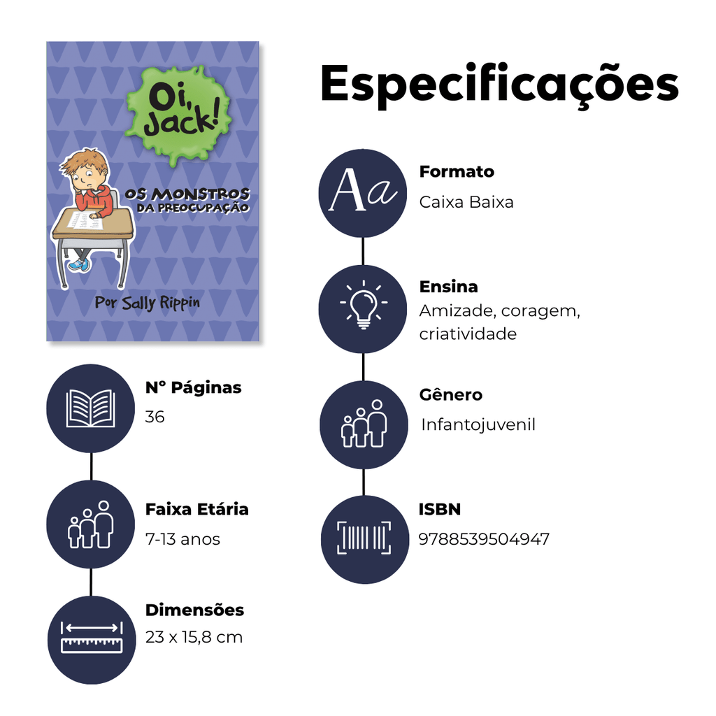 Oi, Jack - Os Monstros da Preocupação - Editora Fundamento livro_infantil
