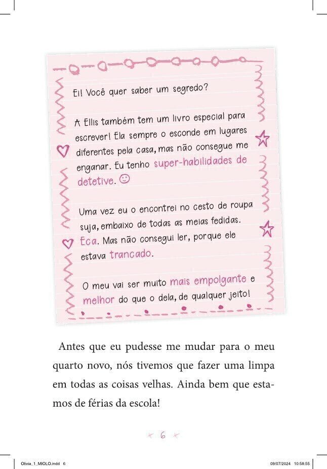 Os Desenhos Secretos de Olívia 01: Minha Nova Melhor Amiga - Editora Fundamento livro_infantil
