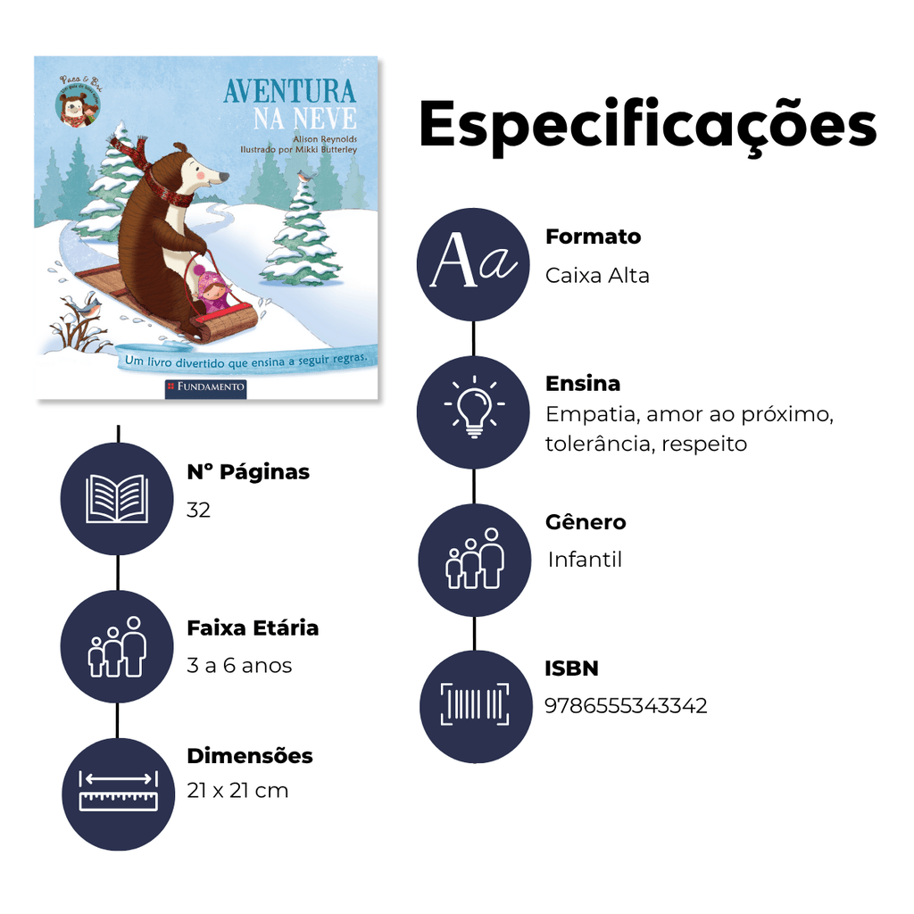Paco e Bri: Aventura na Neve - Editora Fundamento livro_infantil