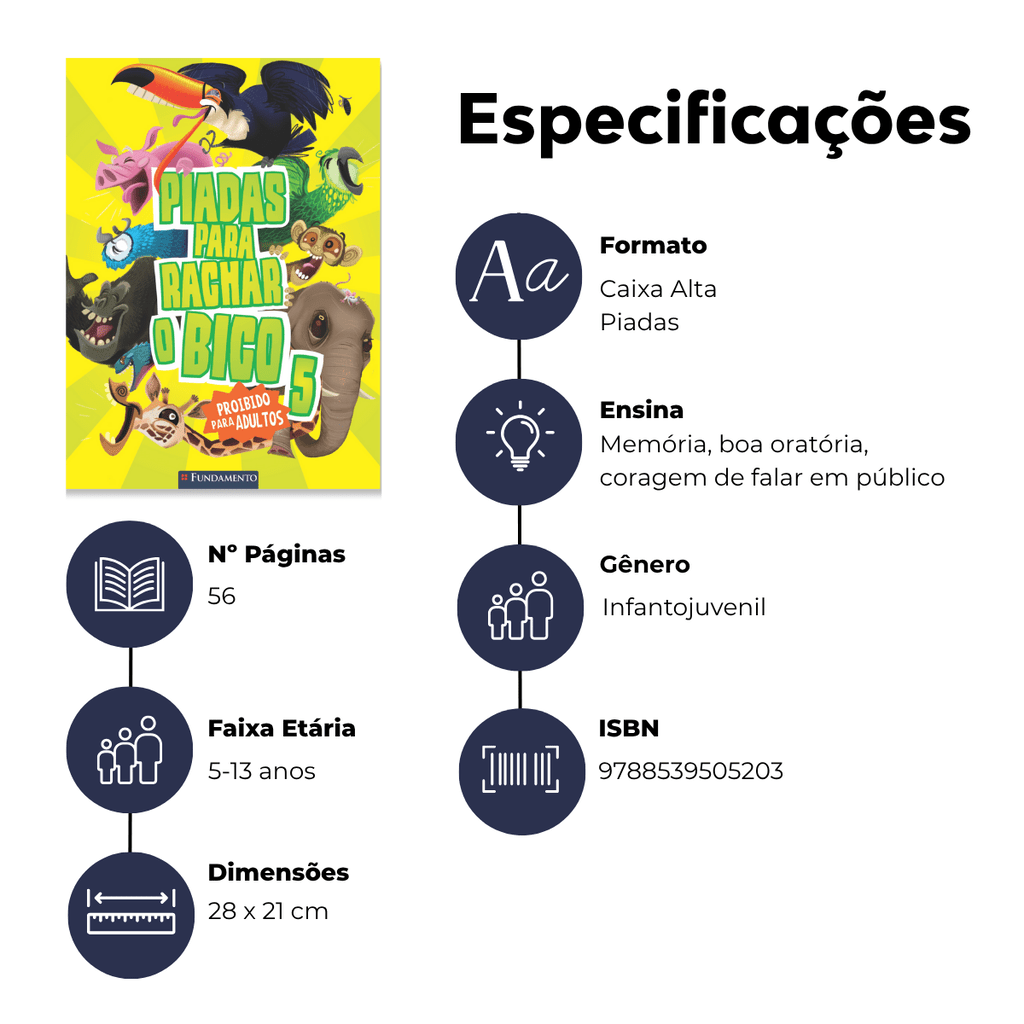 Piadas para Rachar o Bico - Amarelo - Editora Fundamento livro_infantil