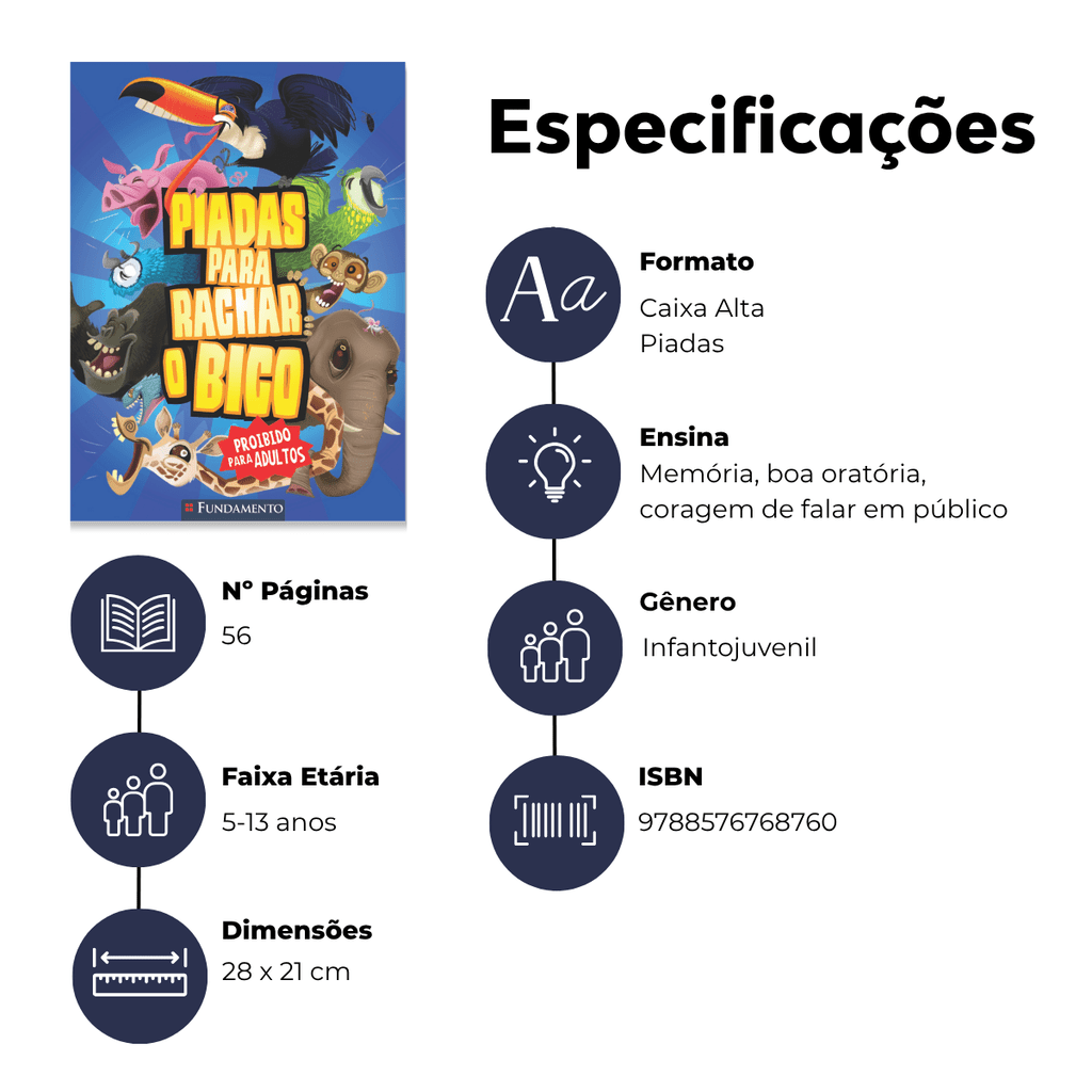 Piadas para Rachar o Bico - o Começo (Azul) - Editora Fundamento livro_infantil