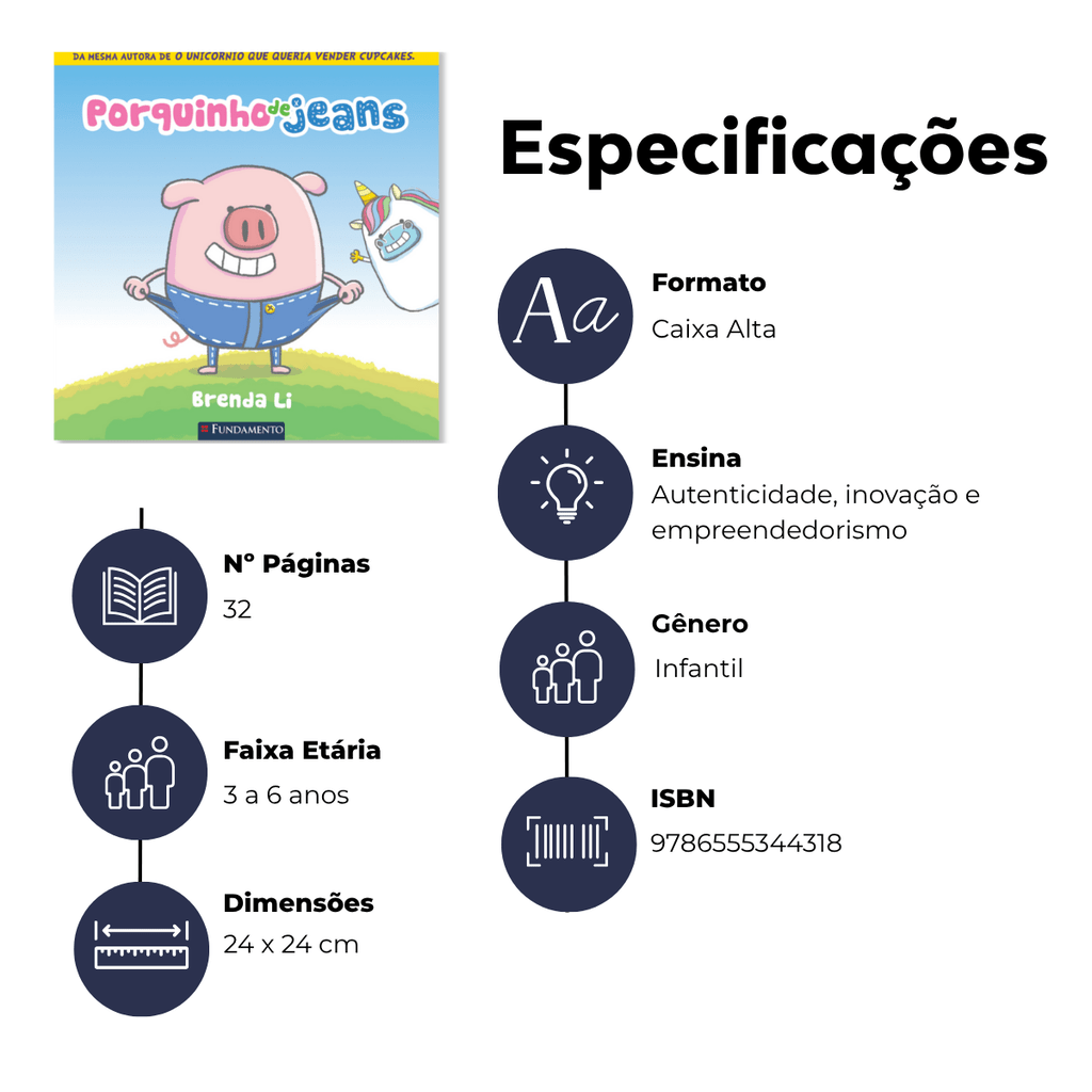 Porquinho de Jeans - Editora Fundamento livro_infantil