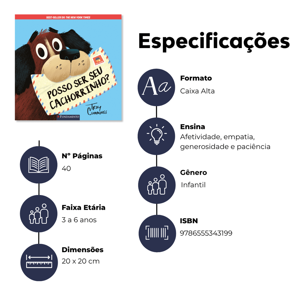 Posso Ser Seu Cachorrinho? - Editora Fundamento livro_infantil