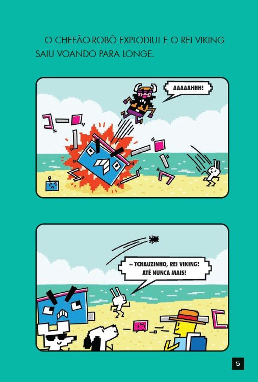 Press Start 13: a Ilha do Rei Viking! - Editora Fundamento livro_infantil